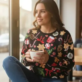 swiateczna-bluza-damska-nadruk-print-wciagana-luzna-na-prezent