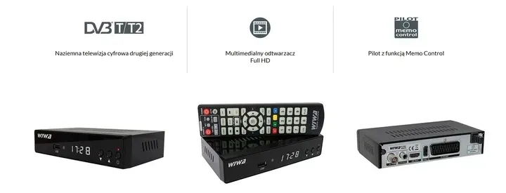 tuner-dekoder-telewizji-wiwa-dvbt2-hevc-h-265-maxx-zalaczone-wyposazenie-pilot-zdalnego-sterowania-wiwa-memo-control-skrocona-instrukcja-obslugi