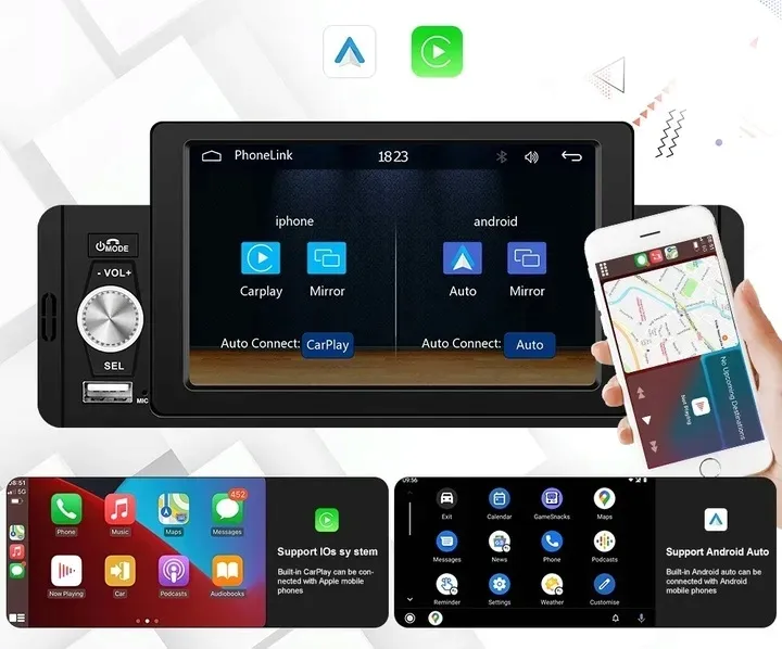 radio-samochodowe-1-din-usb-dotykowe-android-auto-carplay-mirror-link-odtwarzane-formaty-plikow-aac-ape-flac-mp3-wav-wma