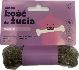 kosc-do-zucia-dla-szczeniat-azanki-mocarz-skora-wolowa-losos-algi-10cm