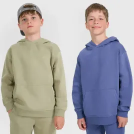 bluza-chlopieca-4f-zestaw-2-pak-z-kapturem-bawelna-zielona-niebieska-152