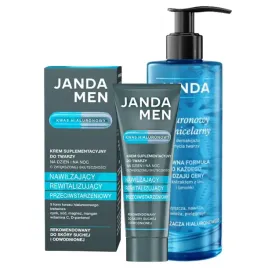 janda-zestaw-na-prezent-kwas-hialuronowy-meski-krem-oczyszczajacy-zel