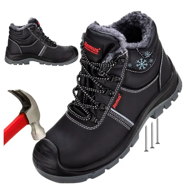 Buty Zimowe męskie robocze S3 Wodoodporne Antyprzebiciowe z Noskiem BHP