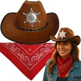 kapelusz-kowbojski-bandana-chusta-szeryfa-western-country-dziki-zachod