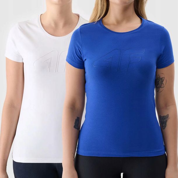Koszulki Damskie 4F 2-PAK Bawełniane Sportowe Casual T-Shirt Casual S