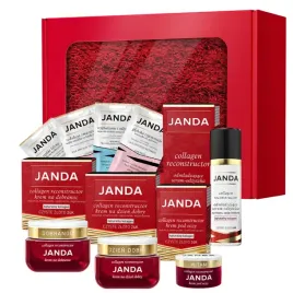 janda-zestaw-collagen-reconstructor-kremy-maski-zmarszczki-pudelko-prezent