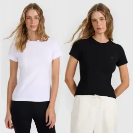 koszulka-damska-4f-t-shirt-bawelniany-2-pak-dopasowany-krotki-rekaw-xl