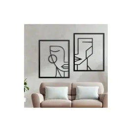 nowoczesny-obraz-twarze-geometryczne-2-elementy-ciemny-dab-100x125cm