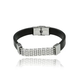 bransoletka-meska-ze-stali-i-skory-yves-lancuch-czarna-23-cm-na-prezent