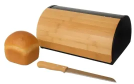 metalowy-chlebak-na-pieczywo-bulki-chleb-pojemnik-czarny-bambus-noz