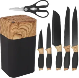 zestaw-komplet-5-nozy-kuchennych-blok-nozyczki-7-elementow-super-ostre