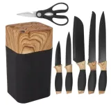 zestaw-komplet-5-nozy-kuchennych-blok-nozyczki-7-elementow-super-ostre-stan-nowy