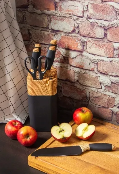 zestaw-komplet-5-nozy-kuchennych-blok-nozyczki-7-elementow-super-ostre