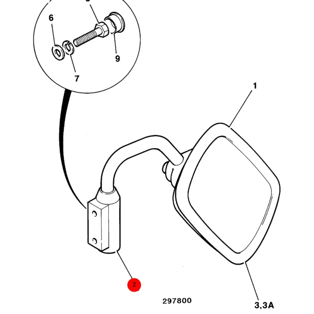 jcb-ramie-lusterka-162-01780-uchwyt-lewy-loadall-oryginal