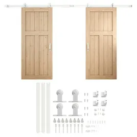 system-do-drzwi-przesuwnych-2-skrzydla-bialych-z-szyna-z-litego-metalu-3m