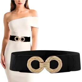 pasek-damski-czarna-guma-elastyczny-90-110-cm-zlota-klamra-elegancki