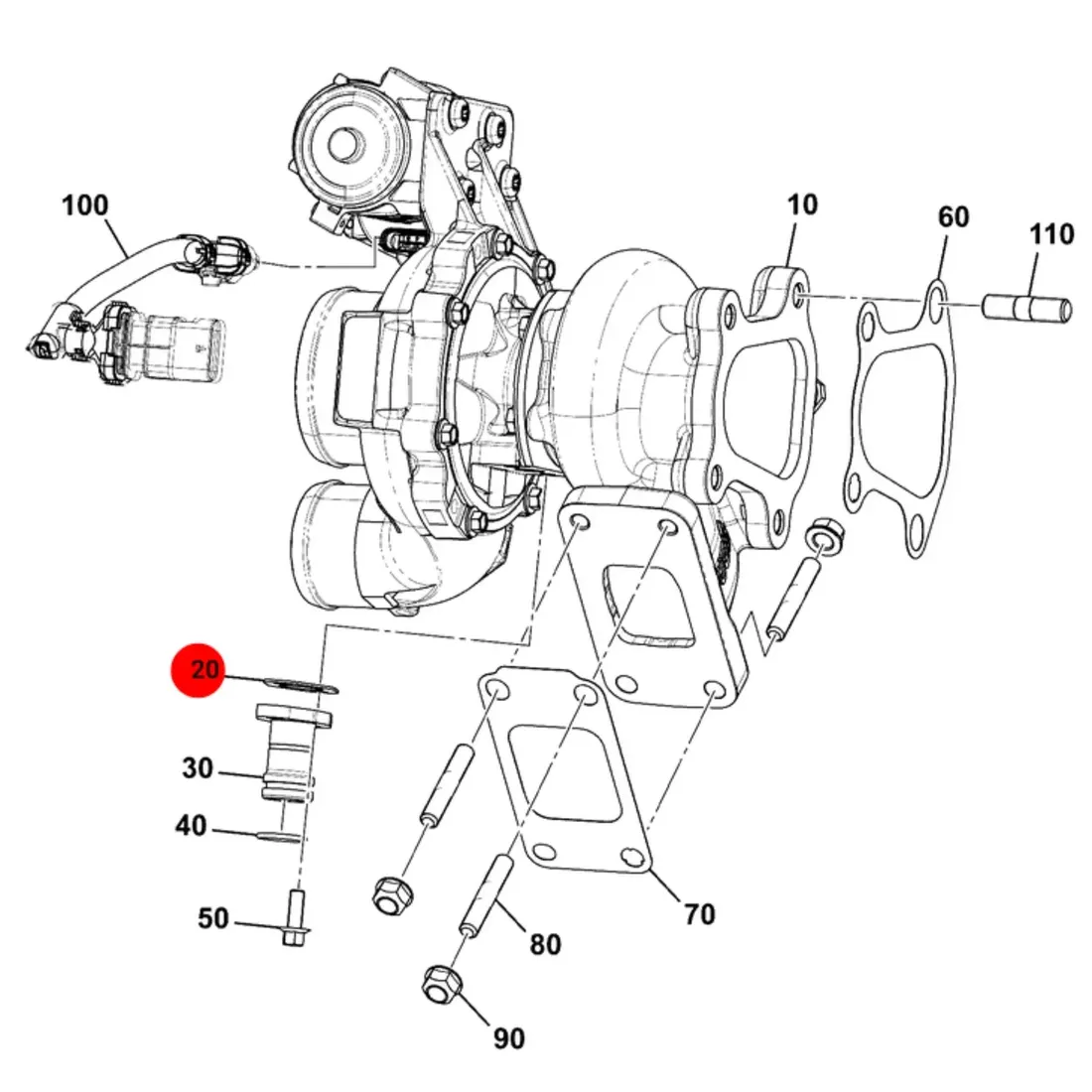 jcb-uszczelka-turbiny-320-00852-dieselmax-oryginal