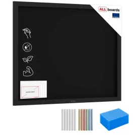 tablica-kredowa-czarna-100x80-cm-rama-czarna-drewniana-lakierowana-gratis
