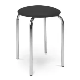 taboret-tapicerowany-stolek-chico-ekoskora-chrom-czarny-halmar