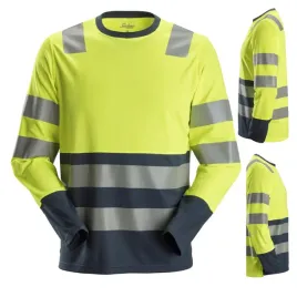 koszulka-robocza-meska-t-shirt-odblaskowa-snickers-allroundwork-2433-zol-xl