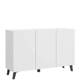 biala-komoda-120-cm-punes-na-nozkach-do-salonu-cichy-domyk-trzydrzwiowa