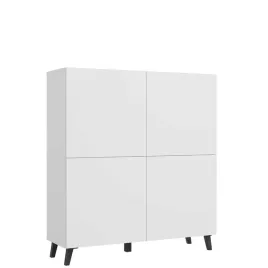biala-komoda-120-cm-punes-na-nozkach-do-salonu-cichy-domyk-czterodrzwiowa