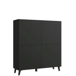 czarna-komoda-120-cm-punes-czterodrzwiowa-na-nozkach-cichy-domyk-do-salonu