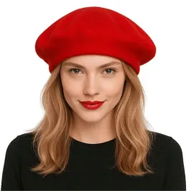 beret-francuski-damski-damski-etoile-du-matin-czerwony