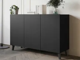 komoda-120-cm-punes-czarna-na-nozkach-do-salonu-cichy-domyk-trzydrzwiowa