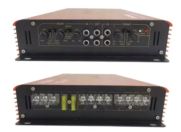 WZMACNIACZ SAMOCHODOWY 4-KANAŁOWY WUDI CAR AUDIO GM-D9800F 4x100W KLASA AB