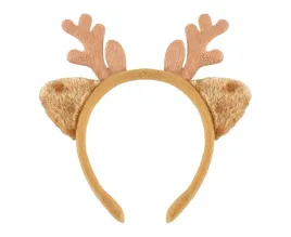 opaska-renifera-z-uszami-jasnobrazowa-opaska-na-wlosy-na-glowe-na-swieta