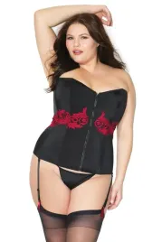 coquette-2025-20309-czarny-gorset-bustier-plus-size-3x-4x-zmyslowy