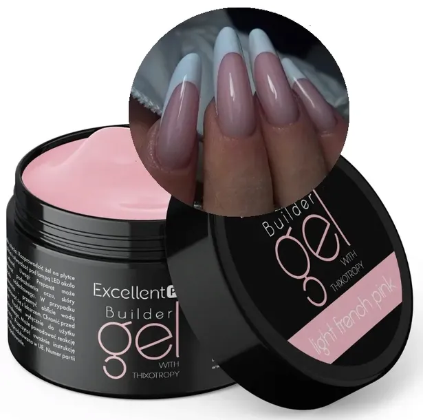 EXCELLENT PRO BUILDER GEL ŻEL BUDUJĄCY Z TIKSOTROPIĄ LIGHT FRENCH PINK 50 g