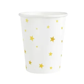 kubek-bialy-w-zlote-gwiazdki-220ml-6szt-przyjecie-urodziny