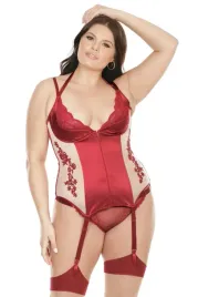 coquette-2025-7225x-gorset-bordowy-modelujacy-plus-size-3x-4x