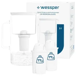 dzbanek-filtrujacy-szklany-wessper-3l-bialy-3x-filtr-aquaclassic-77g