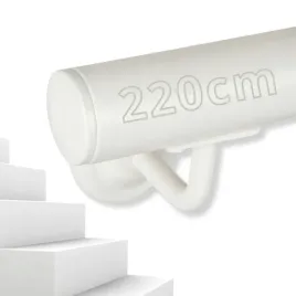 porecz-scienna-biala-schodowa-zestaw-stal-barierka-na-schody-220cm