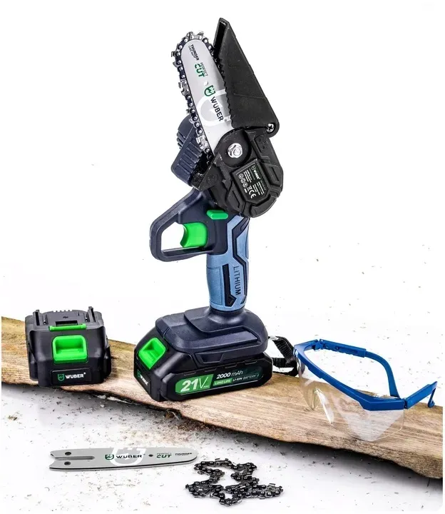 pila-lancuchowa-akumulatorowa-mini-pilarka-galeziowka-2xaku-stan-nowy