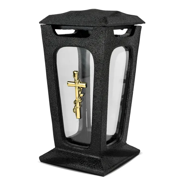 Znicz Kapliczka z Żywicy 29 cm Czarny Faro Znicz Ekskluzywny