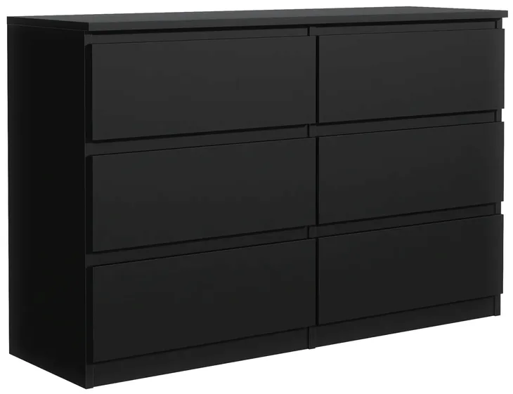 KOMODA 6 SZUFLAD 100CM CZARNA