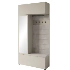garderoba-115-cm-tessaro-bezowa-z-siedziskiem-do-przedpokoju-lustro-szafka