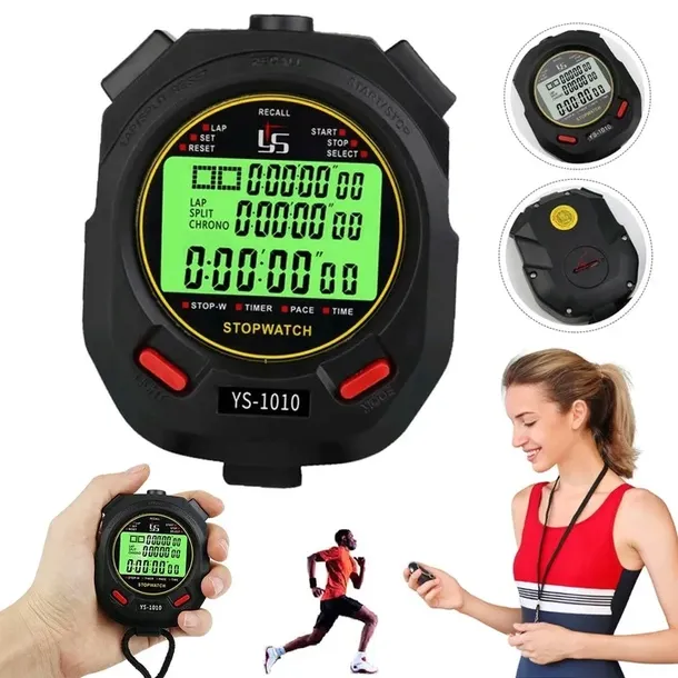 Stoper Cyfrowy Zegar Sportowy Elektroniczny Minutnik Treningowy