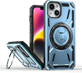 lanhiem-etui-magsafe-do-iphone-13-14-2x-szklo-lcd-stojak-ring-niebieskie