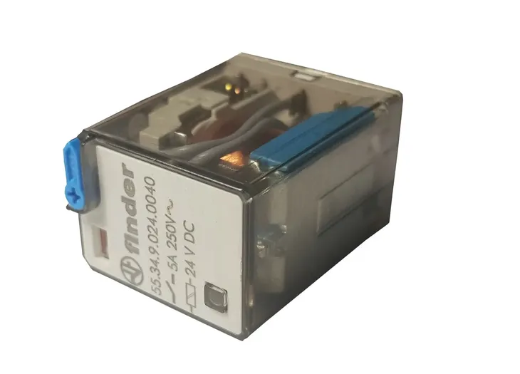 Przekaźnik miniaturowy FINDER 4P 7A 24V DC wskaźnik 55.34.9.024.0040