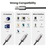 kabel-przewod-3w1-usb-a-lightning-usb-c-micro-usb-1m-szary-tech-pro-stan-opakowania-oryginalne