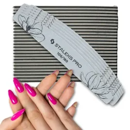 pilnik-pilniczek-do-paznokci-staleks-polksiezyc-lodka-100-180-25szt