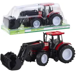 traktor-pojazd-rolniczy-farmerski-z-chwytakiem-czerwony-lean-toys