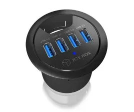 hub-rozdzielacz-icybox-ib-hub1403-4x-usb-3-0-5-gbps-otwor-60-mm-czarny