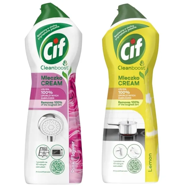 Cif Cream Mleczko do czyszczenia MIX ZESTAW 2x780g