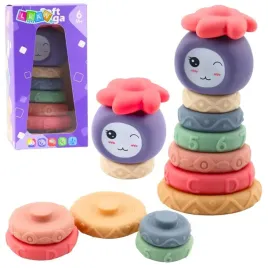 wieza-z-miekkich-klockow-piramida-sensoryczna-kolorowa-8-el-lean-toys